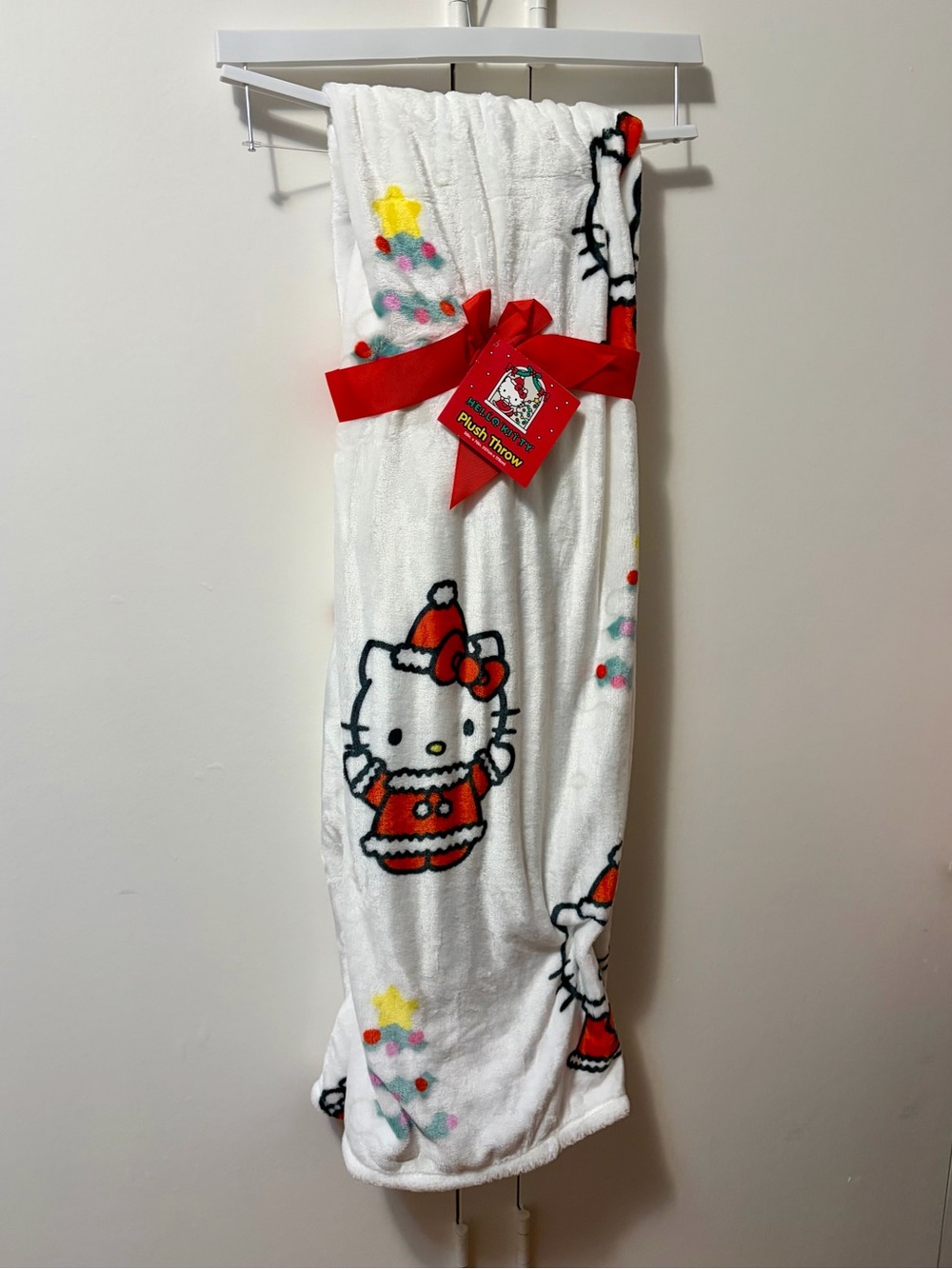 Hello Kitty Christmas Holiday Plush Throw Blanket